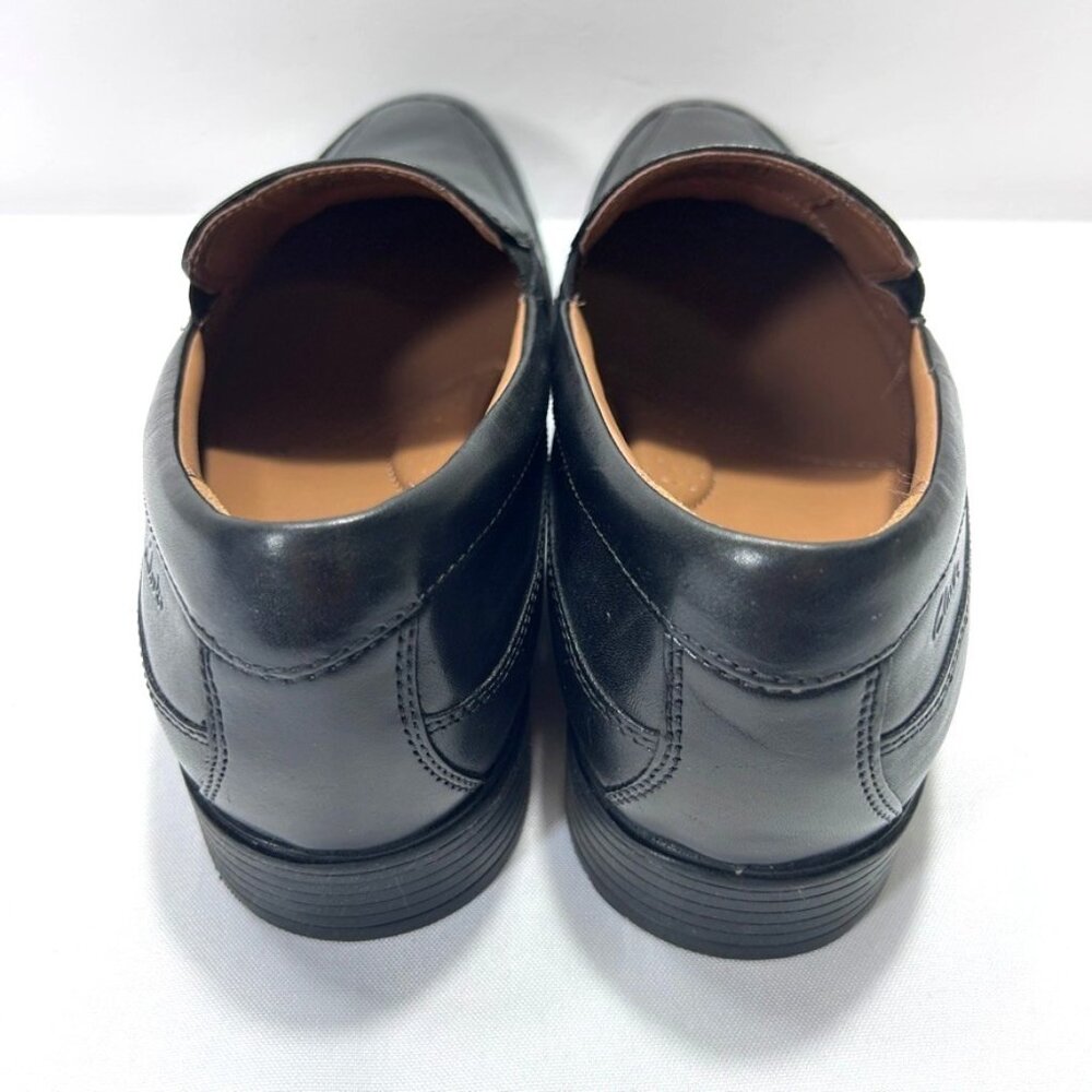 Clarks Men’s Whiddon Step Loafer Shoes Black US 10W - Picture 4 of 8